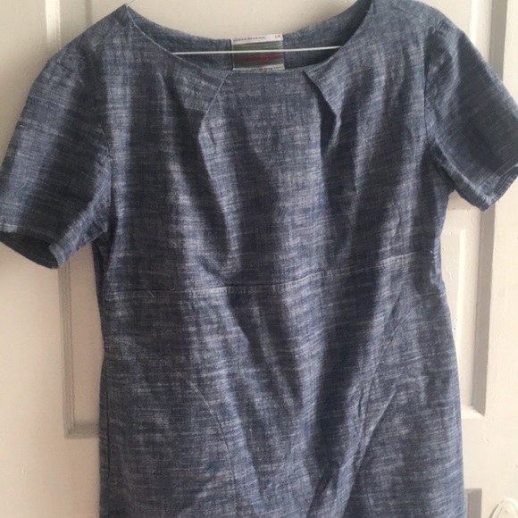 Light Blue Tunic with Pockets! Mini Shift Dress - Picture 4 of 8